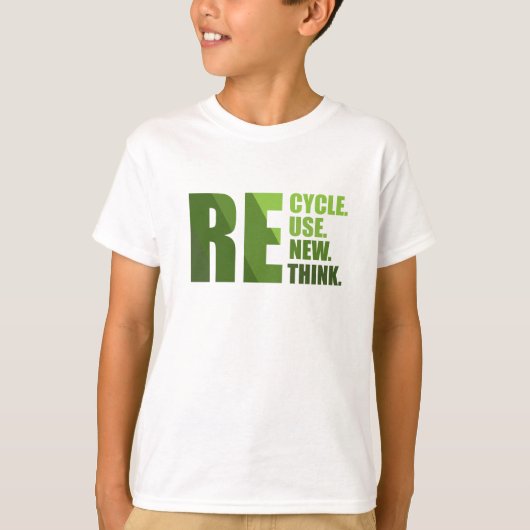 Erneute Neuüberlegung der Wiederverwendung gerecyc T-Shirt (Vorderseite)