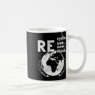 Erneute Nutzung gerecycelt Erdatmosphäre neu überd Kaffeetasse