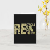 Erneute Nutzung gerecycelt Erdatmosphäre neu überd Karte (Gelbe Blume)