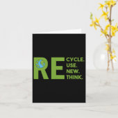 Erneute Nutzung gerecycelt Erdatmosphäre neu überd Karte (Gelbe Blume)
