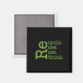 Erneute Nutzung gerecycelt Erdatmosphäre neu überd Magnet (Vorderseite/Rückseite)