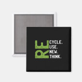 Erneute Nutzung gerecycelt Erdatmosphäre neu überd Magnet (Vorderseite/Rückseite)