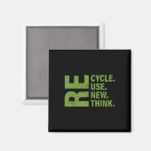 Erneute Nutzung gerecycelt Erdatmosphäre neu überd Magnet (Vorderseite/Rückseite)