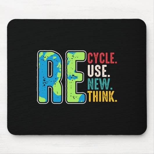 Erneute Nutzung gerecycelt Erdatmosphäre neu überd Mousepad (Vorne)