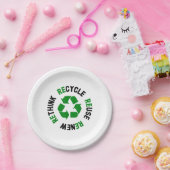 Erneute Nutzung gerecycelt Erdatmosphäre neu überd Pappteller (Party)