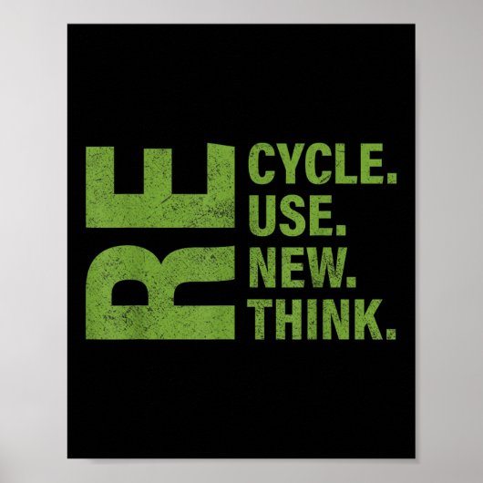 Erneute Nutzung gerecycelt Erdatmosphäre neu überd Poster (Vorne)