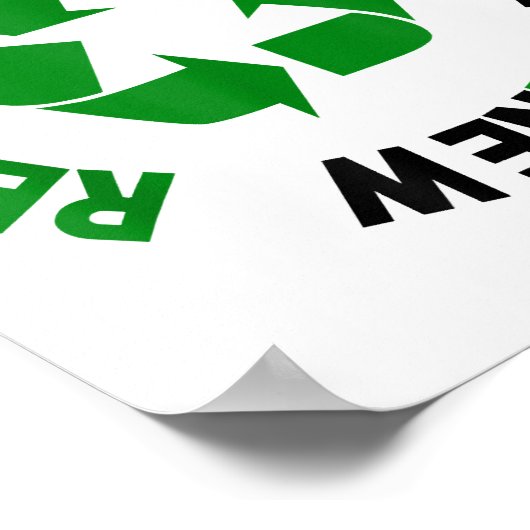Erneute Nutzung gerecycelt Erdatmosphäre neu überd Poster (Ecke)
