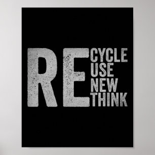 Erneute Nutzung gerecycelt Erdatmosphäre neu überd Poster