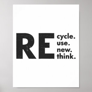 Erneute Nutzung gerecycelt Erdatmosphäre neu überd Poster