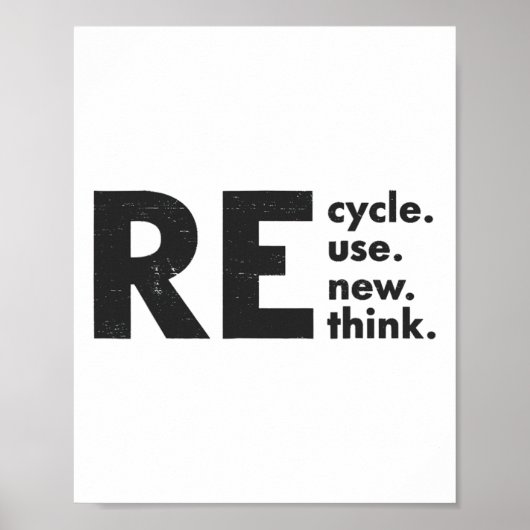 Erneute Nutzung gerecycelt Erdatmosphäre neu überd Poster (Vorne)