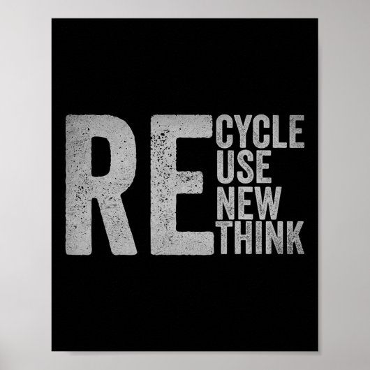 Erneute Nutzung gerecycelt Erdatmosphäre neu überd Poster (Vorne)