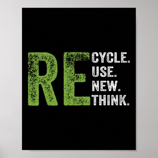 Erneute Nutzung gerecycelt Erdatmosphäre neu überd Poster (Vorne)