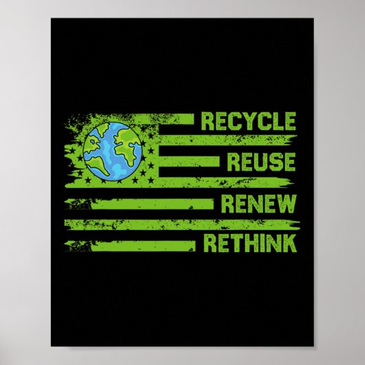 Erneute Nutzung gerecycelt Erdatmosphäre neu überd Poster (Vorne)