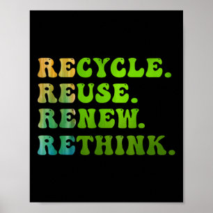 Erneute Nutzung gerecycelt Erdatmosphäre neu überd Poster