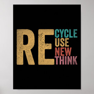 Erneute Nutzung gerecycelt Erdatmosphäre neu überd Poster