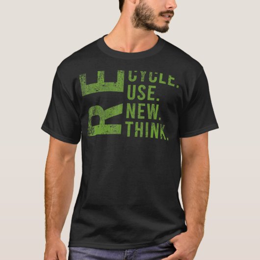 Erneute Nutzung gerecycelt Erdatmosphäre neu überd T-Shirt (Vorderseite)