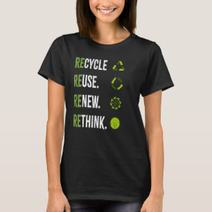 Erneute Nutzung gerecycelt Erdatmosphäre neu überd T-Shirt