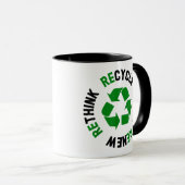 Erneute Nutzung gerecycelt Erdatmosphäre neu überd Tasse (VorderseiteRechts)