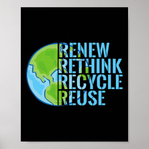 Erneute Nutzung recycle Earth Day 2 Poster