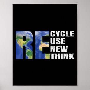 Erneute Nutzung recycle Earth Day Öko Awarenes übe Poster