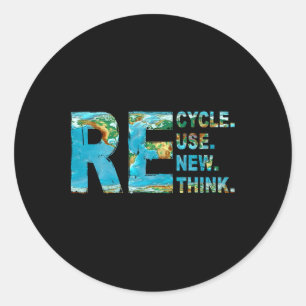 Erneute Nutzung recycle: Umdenken des Earth Day 20 Runder Aufkleber