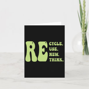 Erneute recycle Groovy Earth Day Niedlich Karte
