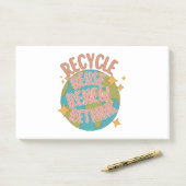 Erneute Verwendung gerecycelt Post-it Klebezettel (Auf Schreibtisch)