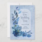 Erneute Wed Vows Einladung von Rose in Shades of B (Vorderseite)