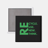 Erneute Wiederverwendung gerecycelt Erdtagsumgebun Magnet (Vorderseite/Rückseite)