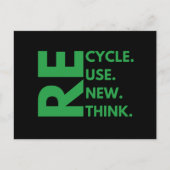 Erneute Wiederverwendung gerecycelt Erdtagsumgebun Postkarte (Vorderseite)