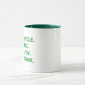 Erneute Wiederverwendung gerecycelt Erdtagsumgebun Tasse (Zentrum)