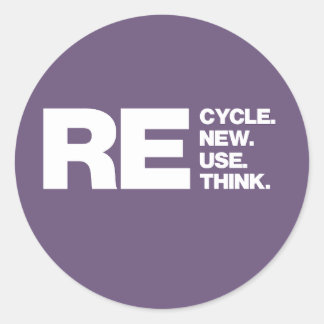 Erneute Wiederverwendung gerecycelt (Ewaste - Pfla Runder Aufkleber