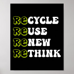 Erneute Wiederverwendung gerecycelt für Erd-Day Re Poster