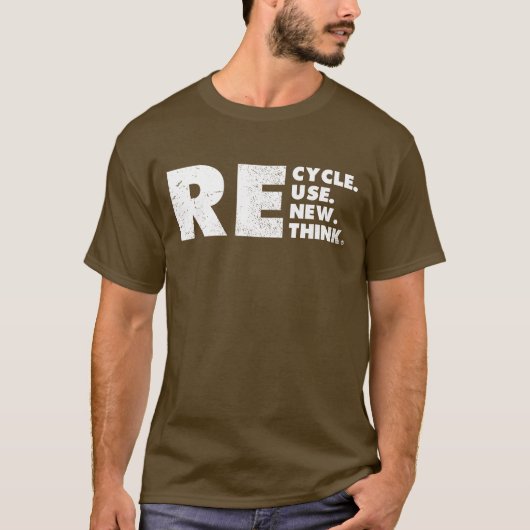 Erneute Wiederverwendung gerecycelt T-Shirt (Vorderseite)