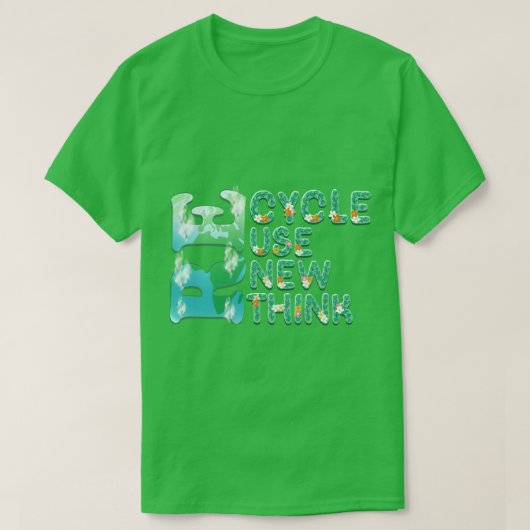 Erneute Wiederverwendung gerecycelt T-Shirt (Design vorne)