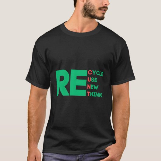 Erneute Wiederverwendung gerecycelt T-Shirt (Vorderseite)
