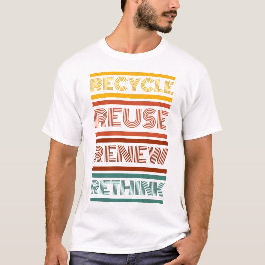Erneute Wiederverwendung gerecycelt T-Shirt (Vorderseite)