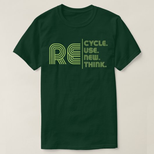 Erneute Wiederverwendung gerecycelt T-Shirt (Design vorne)