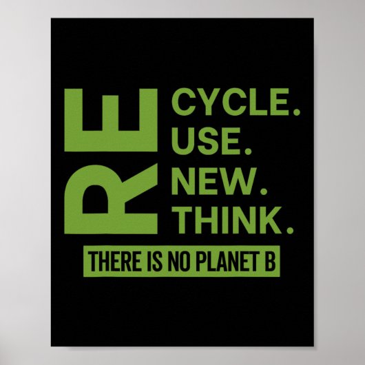 Erneute Wiederverwendung gerecycelt Überdenken Es Poster (Vorne)