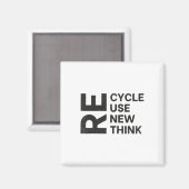 Erneute Wiederverwendung gerecycelt Überdenken neu Magnet (Vorderseite/Rückseite)