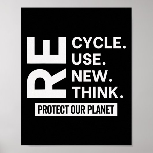 Erneute Wiederverwendung gerecycelt Überdenken sch Poster (Vorne)