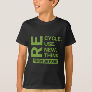 Erneute Wiederverwendung gerecycelt Überdenken sch T-Shirt