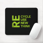 Erneute Wiederverwendung gerecycelt Überdenken Sie Mousepad (Mit Mouse)