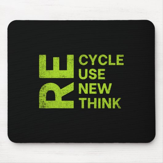 Erneute Wiederverwendung gerecycelt Überdenken Sie Mousepad (Vorne)