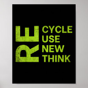 Erneute Wiederverwendung gerecycelt Überdenken Sie Poster
