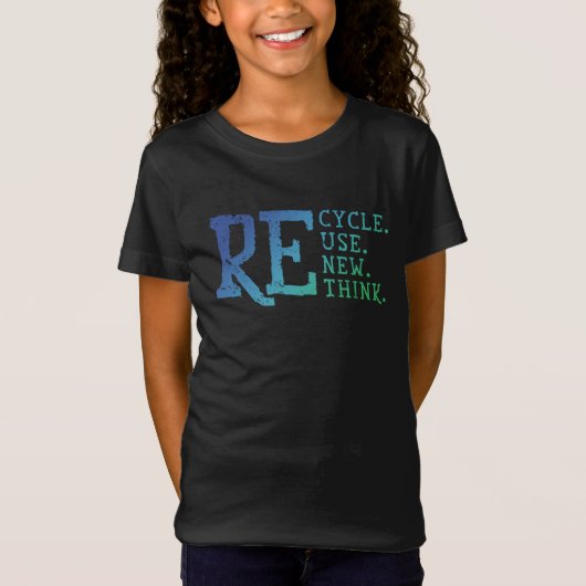 Erneute Wiederverwendung gerecycelt Vintag überden T-Shirt (Vorderseite)