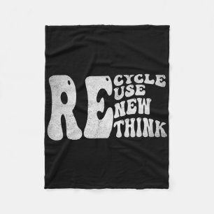 Erneute Wiederverwendung recycle Retro Groovy Eart Fleecedecke