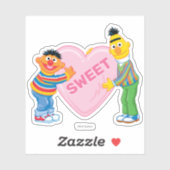 Ernie & Bert Big Valentine's Heart Aufkleber (Blatt)