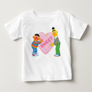 Ernie & Bert Big Valentine's Heart Baby T-shirt