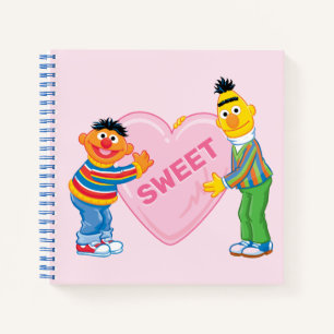 Ernie & Bert Big Valentine's Heart Notizblock